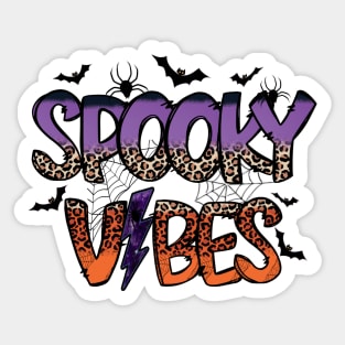 Spooky Vibes spider web Sticker